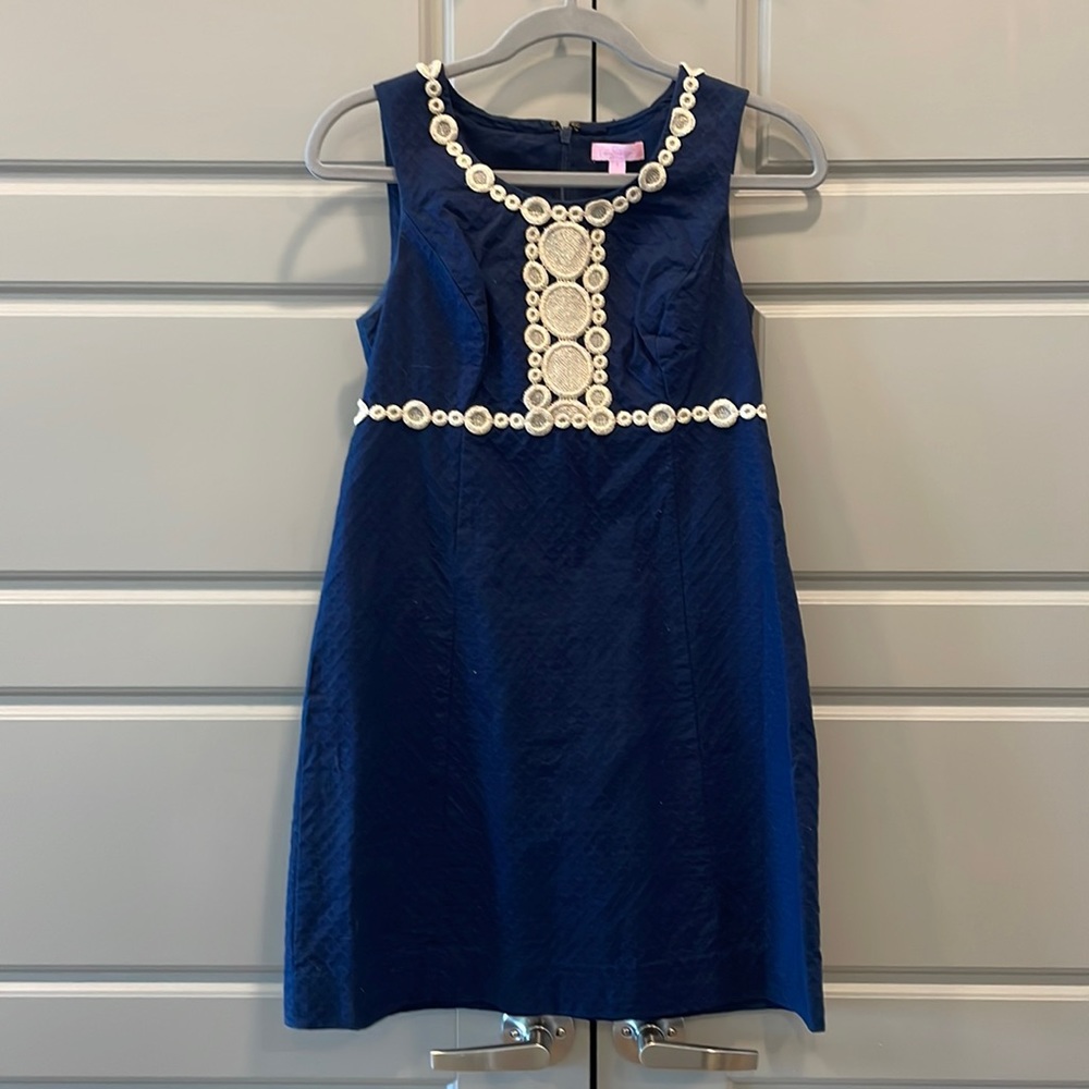 Lilly Pulitzer navy blue dress, size 0